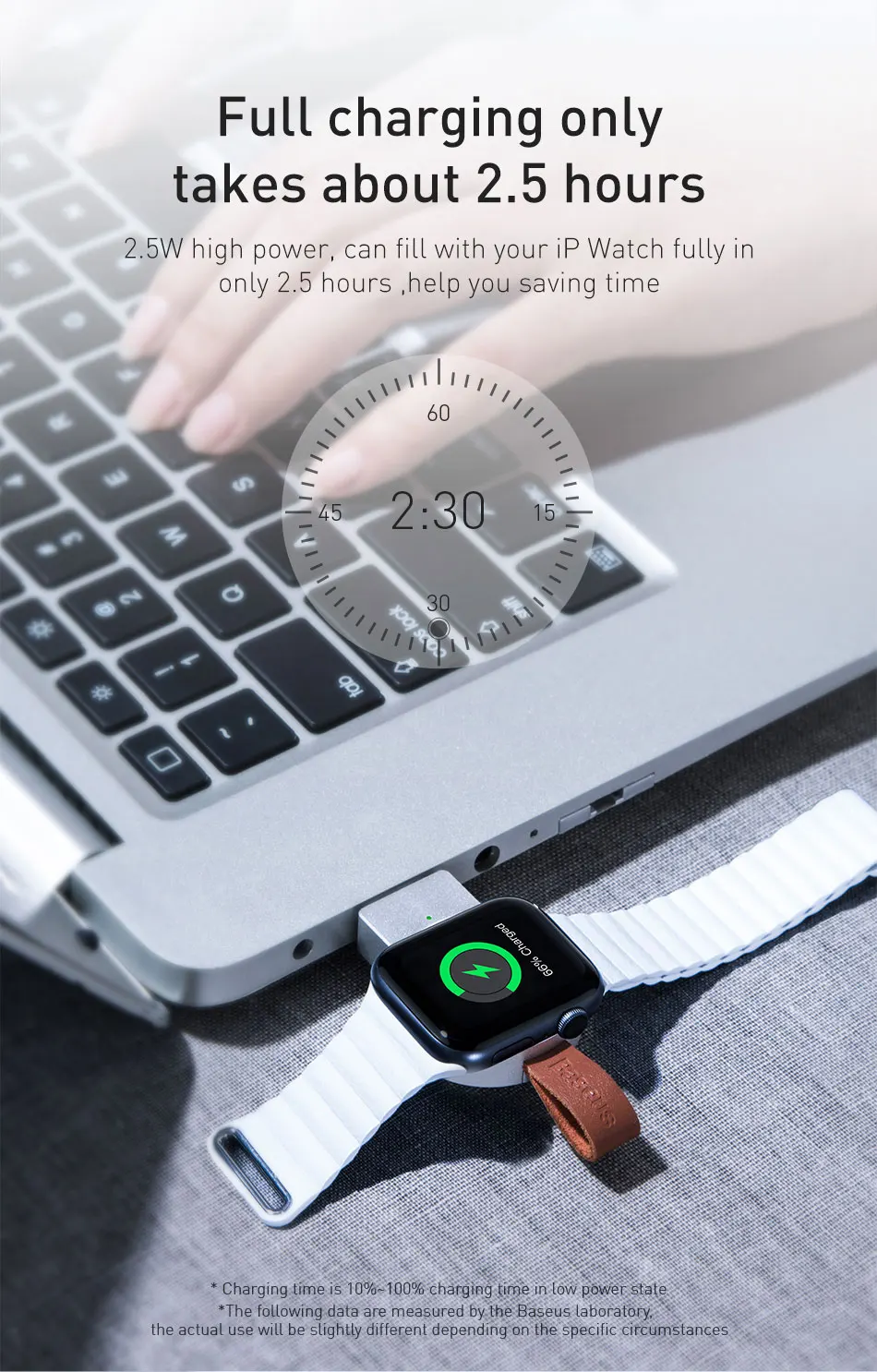 Беспроводное зарядное устройство Baseus Qi для Apple Watch 4, 3, 2, 1, i Series, портативная быстрая Беспроводная зарядная док-станция, магнитное USB зарядное устройство для iWatch