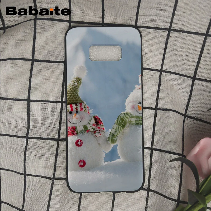 Чехол для телефона Merry Christmas черный мягкий силиконовый чехол из ТПУ Samsung Galaxy s9 s8 plus
