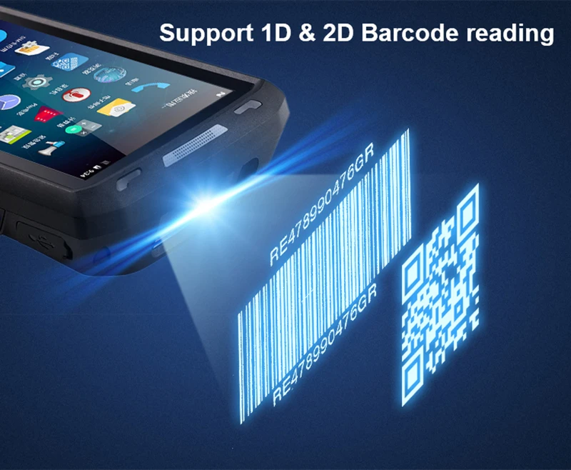 4G Портативный КПК android 7,0 POS терминал сенсорный экран NFC считыватель Беспроводной Wi-Fi и bluetooth-адаптер gps 2D сканер штрих-кодов