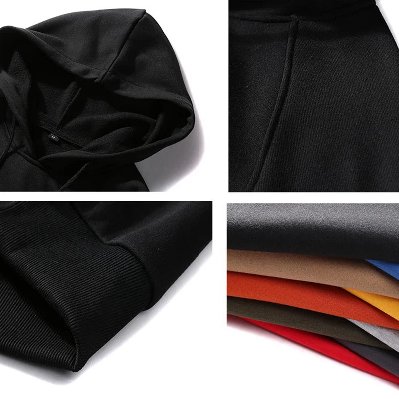 MFERLIER, мужские толстовки, флисовые, теплые, 5XL, 6XL, большие размеры, толстовки с капюшоном, Осенние, синие, теплые, пуловеры, пальто, серые, черные