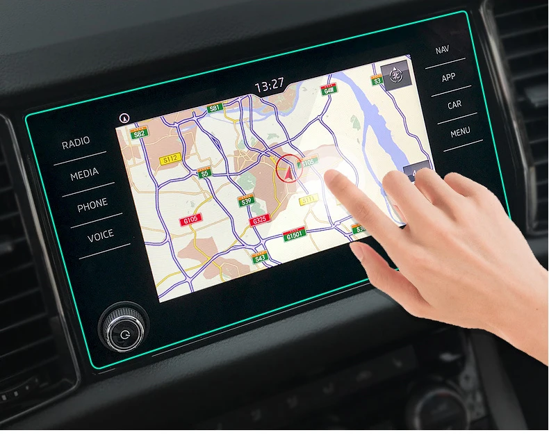 Автомобильная gps-навигация, закаленное стекло, защитная стальная пленка для Skoda Kodiaq, аксессуары для стайлинга автомобилей
