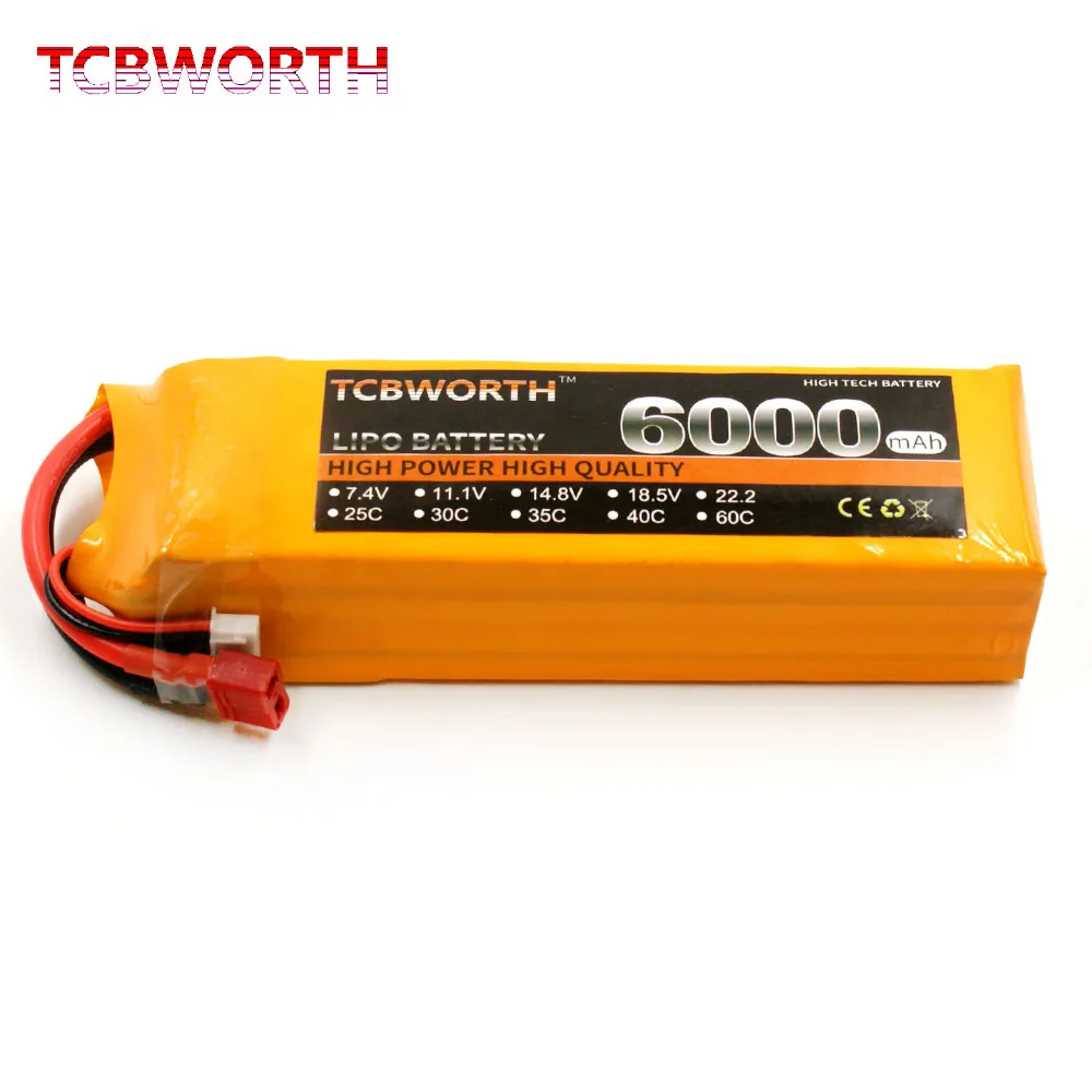 TCBWORTH 4S 14 8 V 6000 мА/ч 40C RC Квадрокоптер LiPo Батарея аэрокамера для дистанционно
