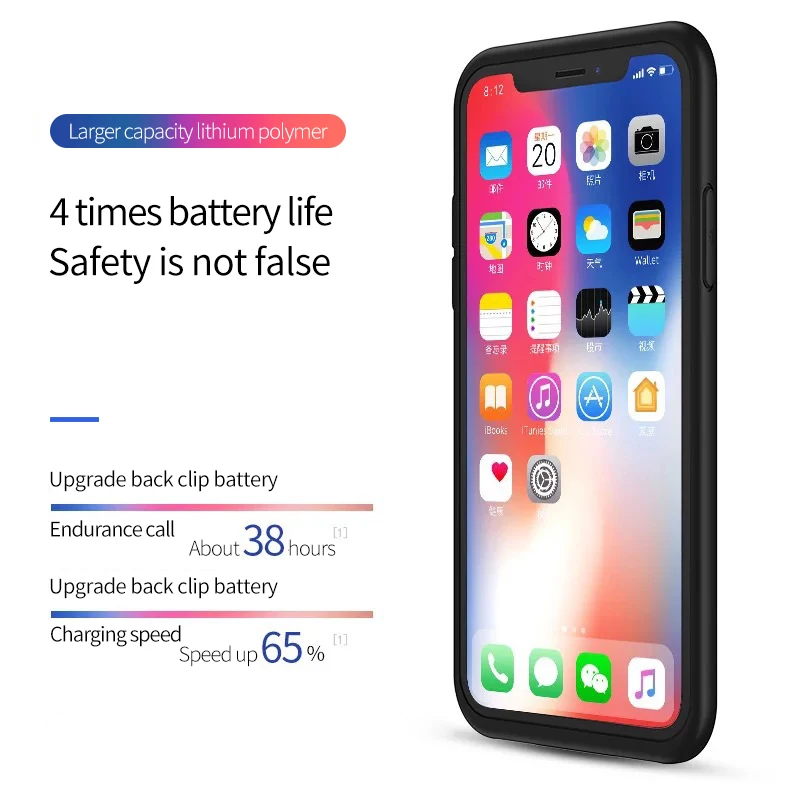 Зарядное устройство для iPhone X/XS 5000 мАч зарядное мАч|Перезаряжаемые батареи| |
