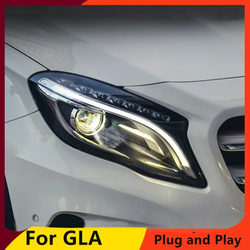 

KOWELL Car Styling For Benz GLA 2015-2016 LED Headlight for GLA Head Lamp LED Daytime Running Light LED DRL Bi-Xenon D1S HID
