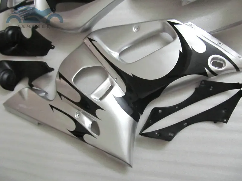 Free Custom fairings kit for YAMAHA R6 YZFR6 1998 2000 2001 2002 YZF 98-02 silver black plastic fairing kits bodywork EB44 | Автомобили и
