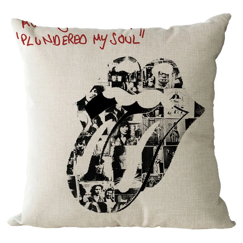Baolifu традиционные блюз-рок группы классический rolling Камни patterncushion для диван автомобиля кресло Пледы Подушки Домашний Декор B076 - Цвет: C5