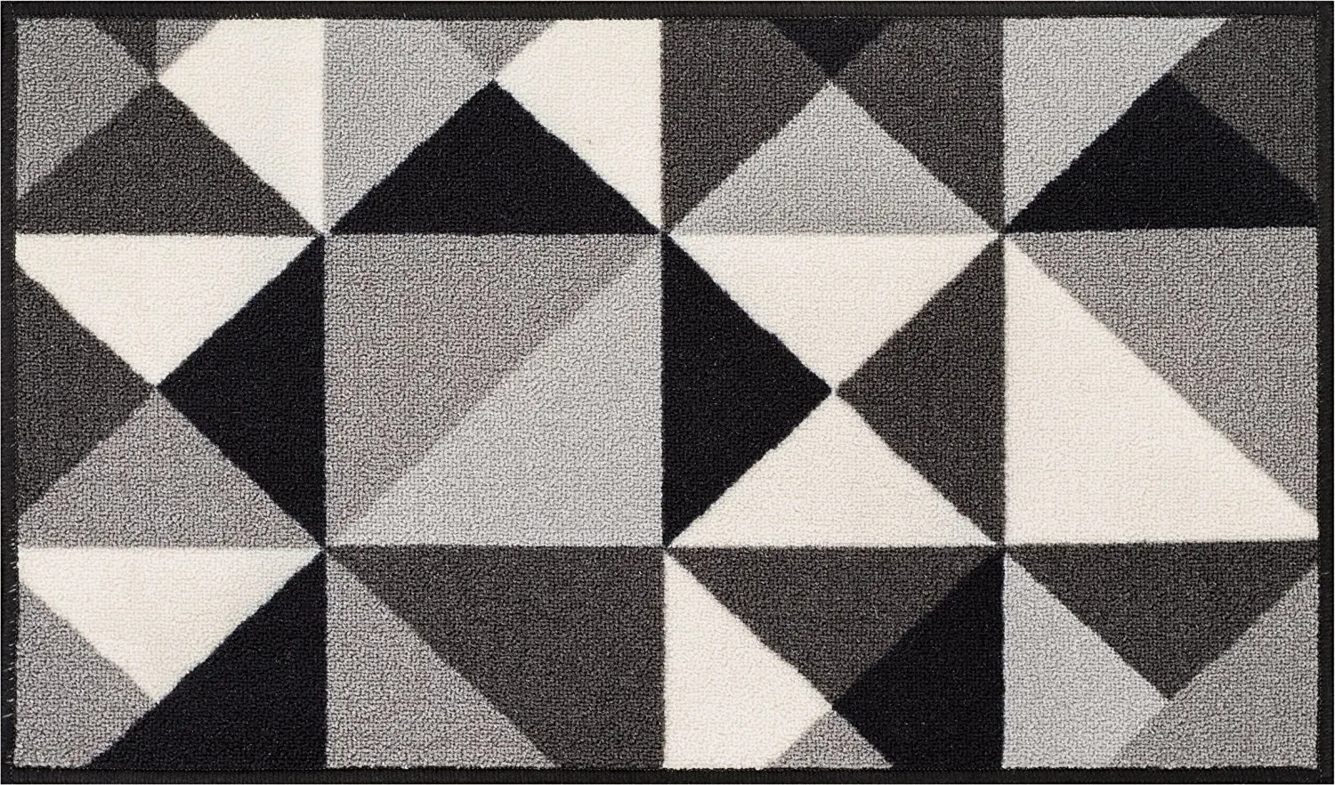 Back Antibacterial 18&quot X 31&quot Door Mat Rug Lex Casual Geo Grey Black White Geometric Indoor Outdoor Kitchen Hallway Entry | Дом и сад