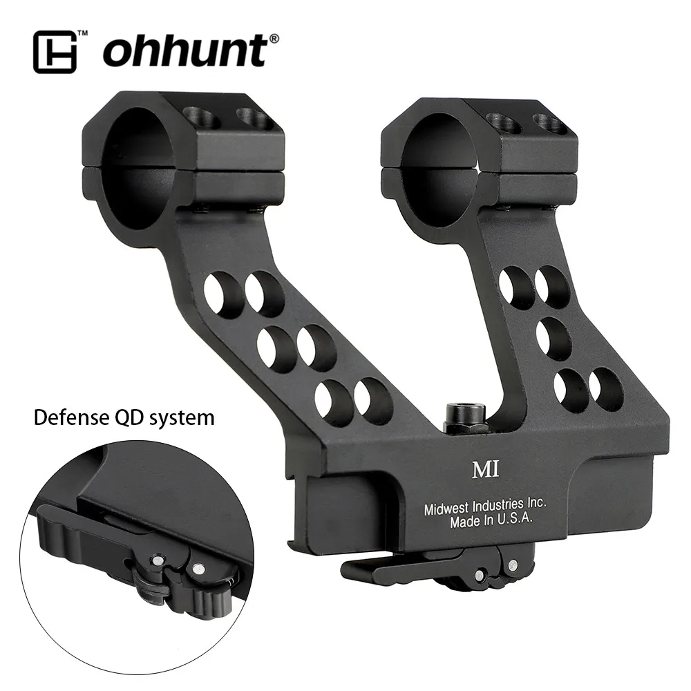 Ohhunt Элитная защита Система быстрого отсоединения AK боковое рельсовое крепление со встроенным кольцом 25,4 мм 30 мм для AK47 AK74 черный