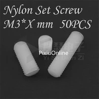 50pcspac yt466x socket set screws plastics standard m3 nylon stop screw free shipping russia
