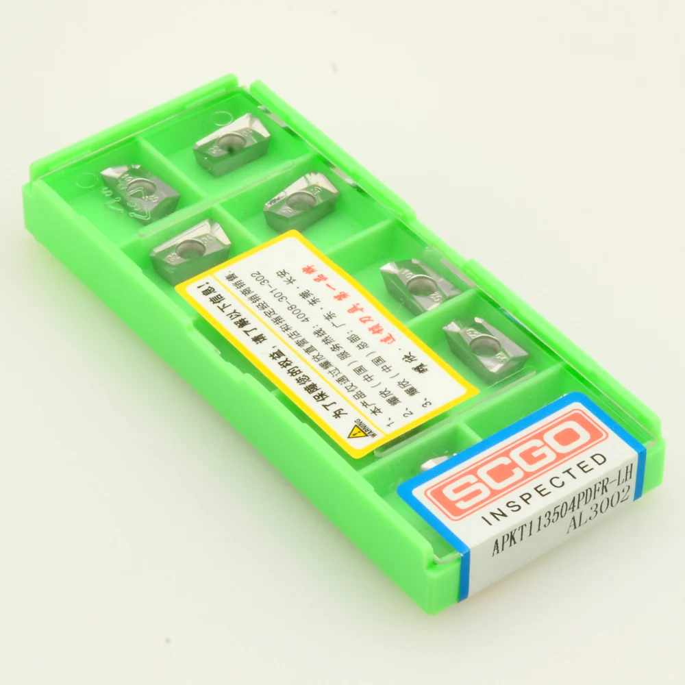 APKT113504 PDFR LH AL3002 карбидные режущие пластины для фрезы обработки алюминия|milling carbide