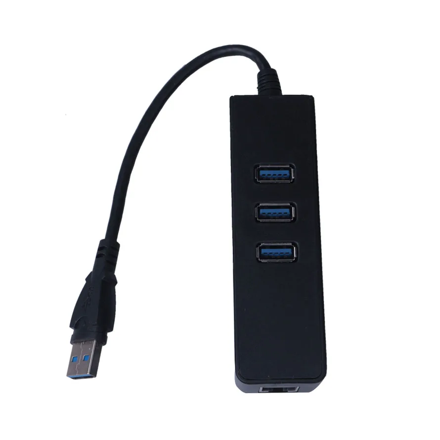 Elistooop 3 Ports USB 3.0 Hub 10/100/1000 Mbps To RJ45 Gigabit Ethernet LAN Wired Network Adapter Converter For Windows Mac | Электроника