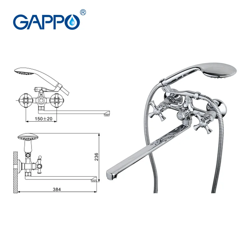 Латунный настенный набор для душа GAPPO G2242 смесители и ванны кранов бронзовая