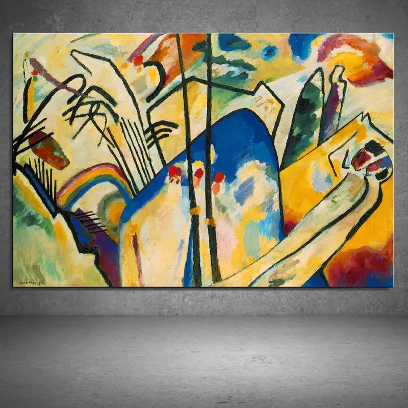 

Unframed 100% Handpainted Modern Abstract Wassily Kandinsky Oil Painting Canvas art Picture For Living Room Bedroom Decor