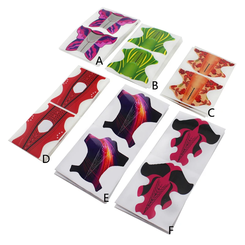 Форма для наращивания ногтей направляющая 100 шт./лот принадлежности с красными