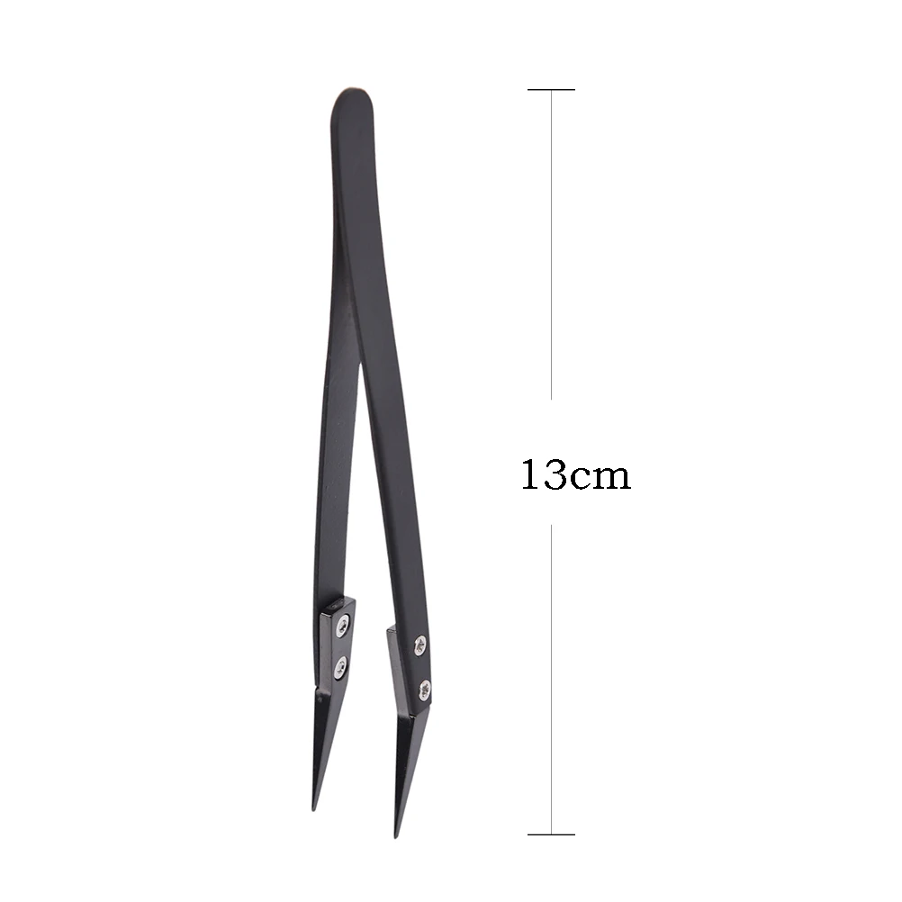 

1pcs High Quality Ceramic Tweezers Heat Resistant Non Conductive Ceramic Pointed Tip DIY Stainless Steel Hand Tools