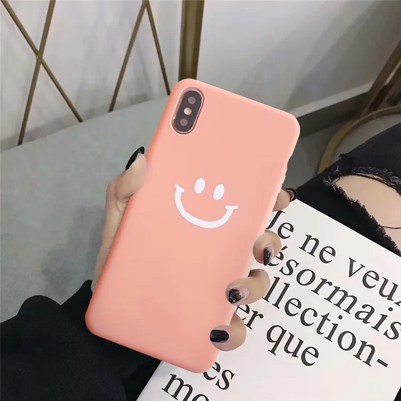 JAMULAR Чулочные изделия с рисунком улыбающегося лица пара чехол для iPhone XR XS MAX X 7 8 6 6s