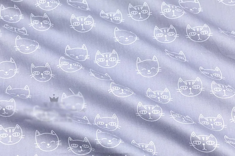 Мультфильм кошка кролик звезды Хлопок Ткань DIY лоскутное шитье ремесло подушки детские постельные принадлежности украшения Teido Tissus 50x50 см