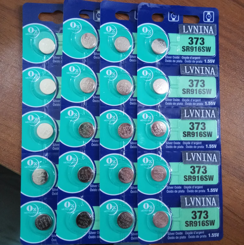 20 xsilver оксид часы Батарея 373 SR916SW Рената SR916 оксида серебра 1 55 V для часов|watch battery