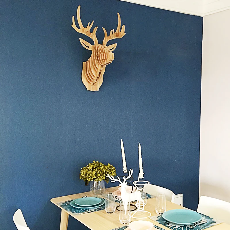 NODIC украшение для дома голова оленя деревянных ремесел настенная животного декор