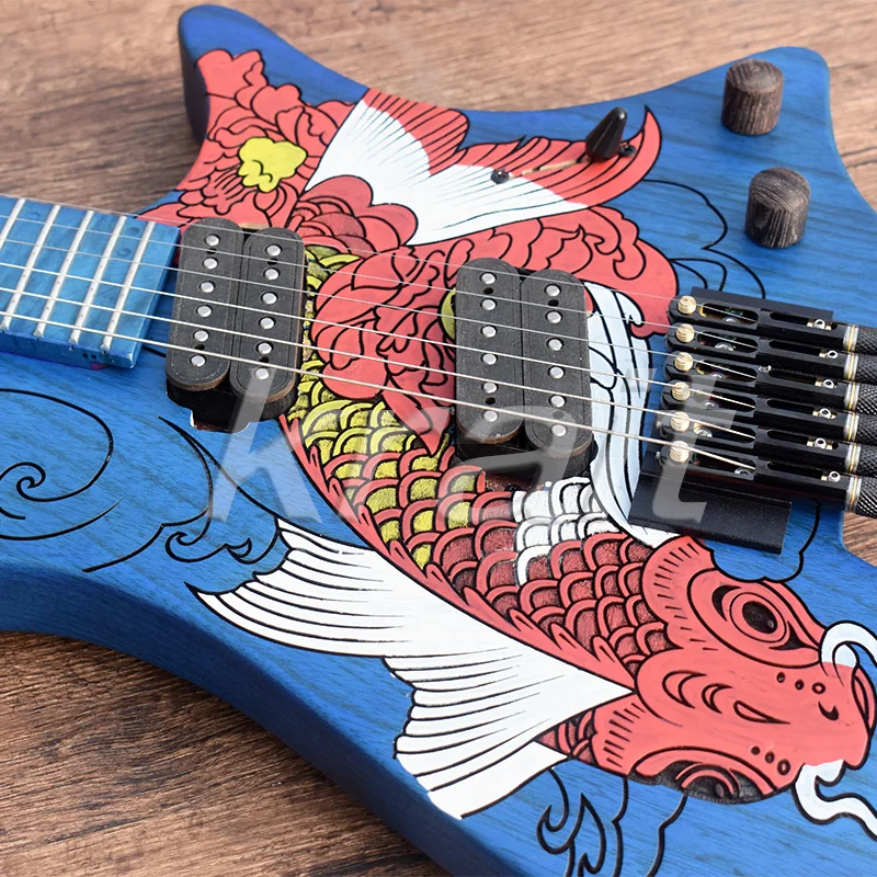 Krait безголовая гитара 6 струн strandberg безголовая электрогитара болотная пепельная гитара Пламя клен Шея Dadario струна