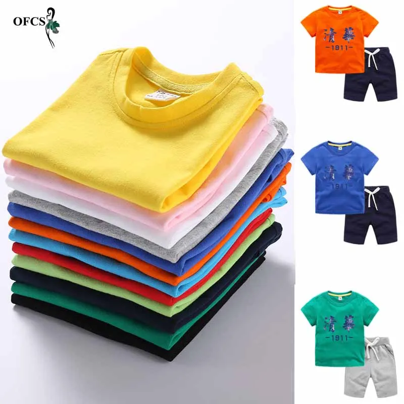 

Футболка и штаны для мальчиков, с коротким рукавом и круглым вырезом