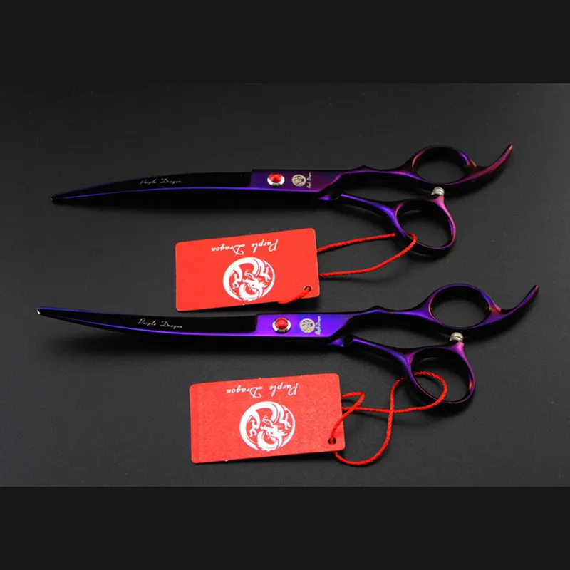 Брендовые 7-дюймовые технические профессиональные ножницы Purple Dragon из
