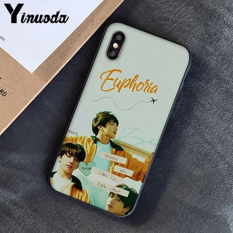 Yinuoda KPOP Euphoria Jungkook клиент высокое качество чехол для телефона для iPhone 8 7 6 6S 6Plus X XS MAX 5 5S SE XR 10 чехол s - Цвет: A16