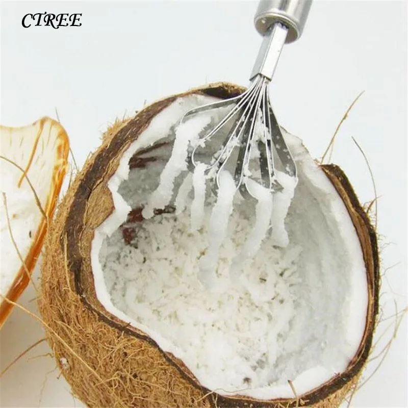 

CTREE 1Pcs Creative Cleaning Fish Skin Stainless Steel Fruit Tools Coconut Shaver Fish Scales Scraper Kitchen Accessories C283