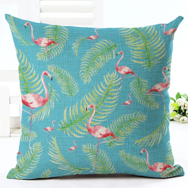 Новинка 2016 декоративные подушки для дома с принтом фламинго наволочка предметы