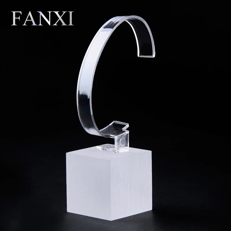 FANXI Регулируемый акриловый браслет C circle подставка для часов матовый резиновый