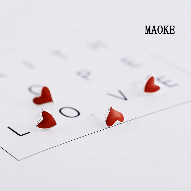 Акция милые Креативные красные эпоксидные ногти Love 925 с белым грибком модные