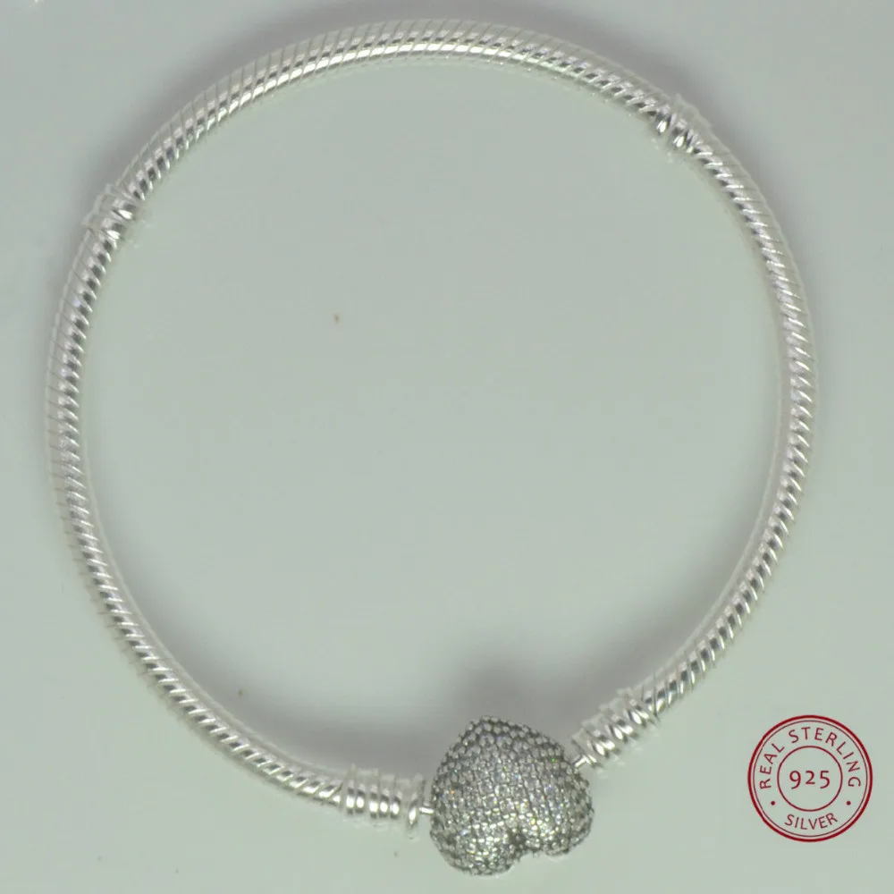 Женский браслет змейка из серебра 925 пробы цепочка с фиолетовым хрустальным