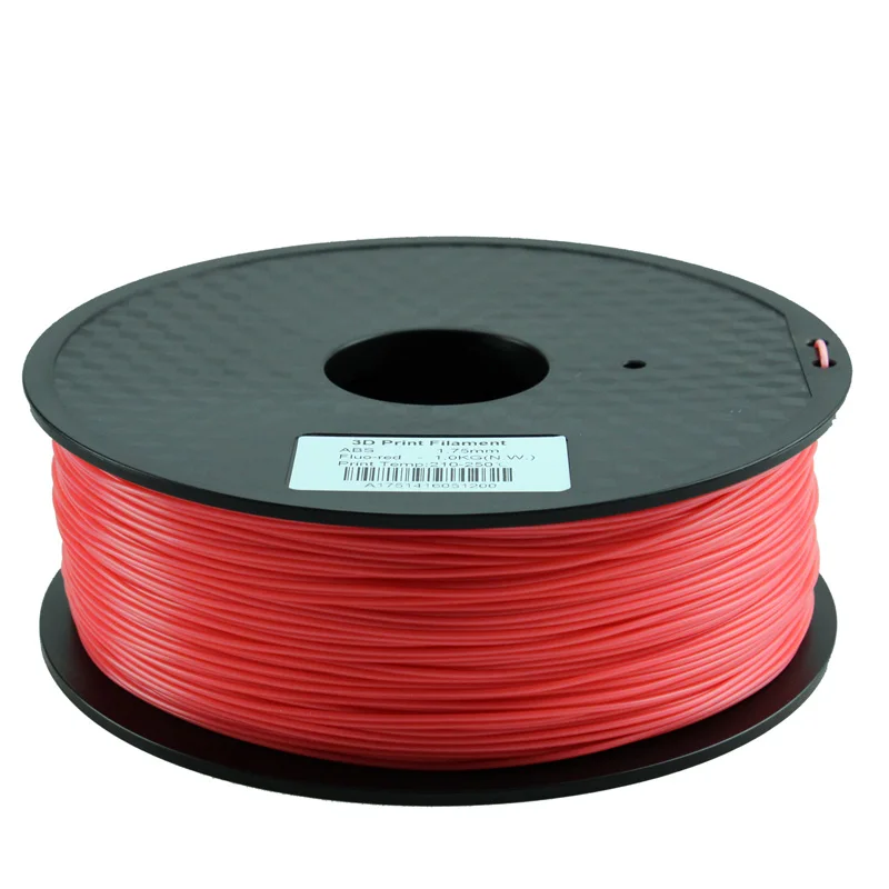 1kg fluo red ABS HUAFAST PLA нити для 3d принтера материалы 1,75 мм 1 кг/0,25 кг ABS 3D печать Ручка нити пластиковые детали подходят для creality - Цвет: 1kg fluo red ABS
