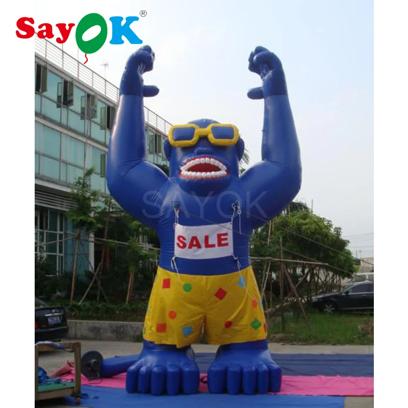 

7m(23ft) Giant inflatable gorilla inflatable model with logo printing for advertising