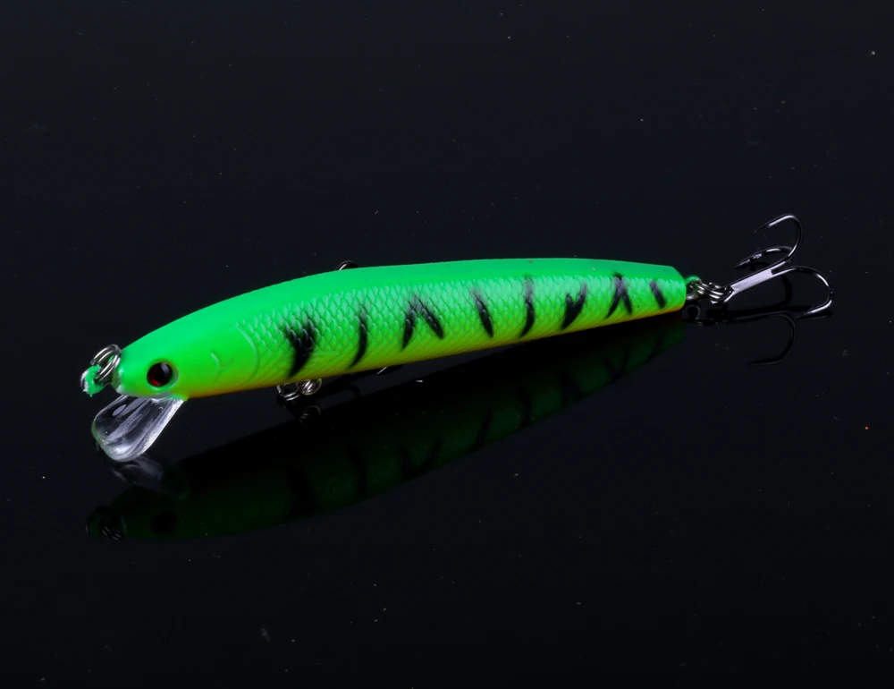 HENGJIA 5PCS Lure Set 3D Eyes Fishing Lures Minnow Bait Tackle Green Color | Спорт и развлечения