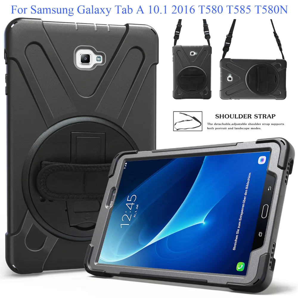 Для Samsung Galaxy Tab A 10 1 2016 T580 T585 дети Безопасный ударопрочный сверхмощный Силикон + PC