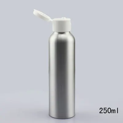 250ml White Cap Раскладушка крышка тонер бутылка для леди косметический парфюм алюминиевые бутылки многоразового использования маленькие Большие Металлические Пустые контейнеры для шампуня - Цвет: 250ml White Cap