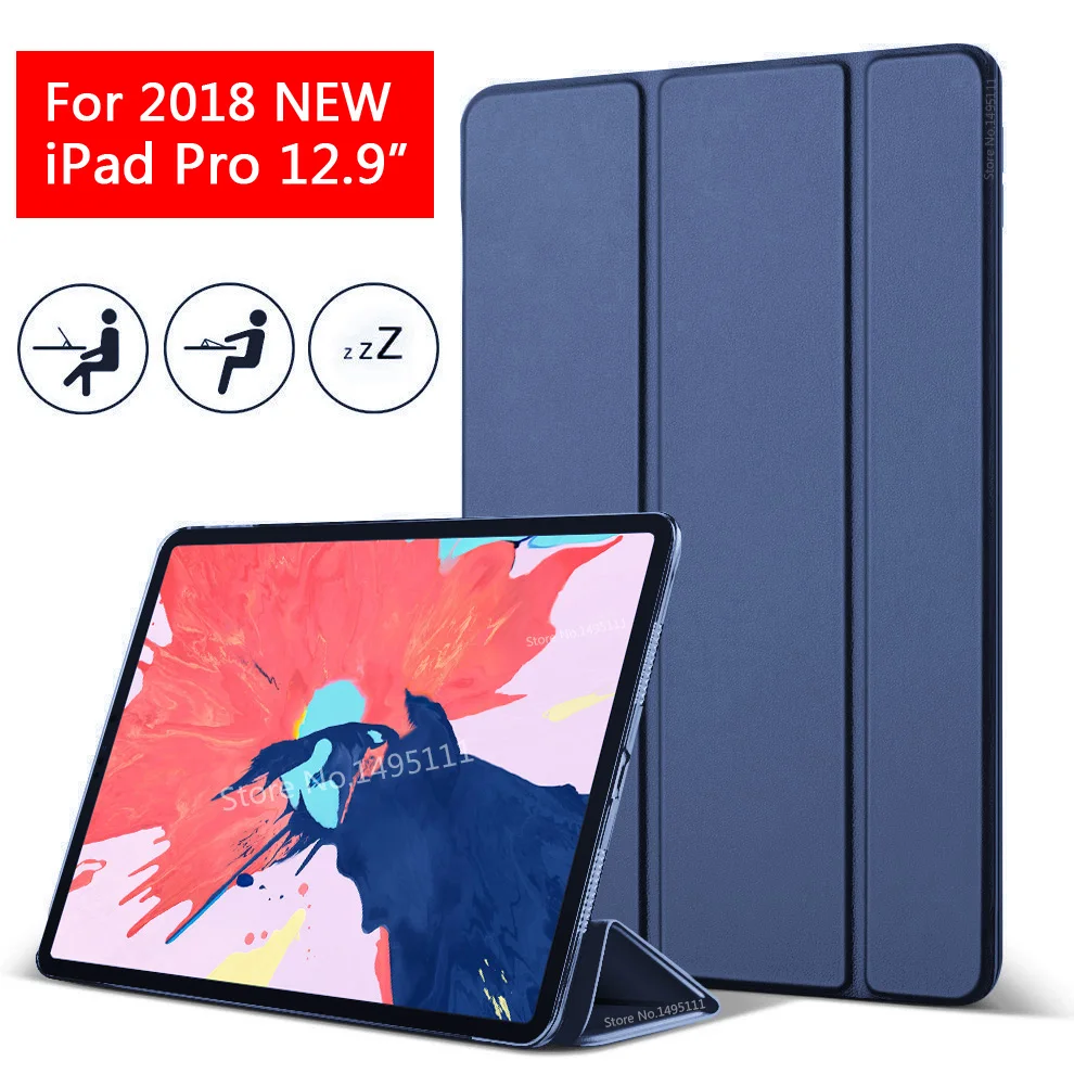 Чехол для iPad Pro 12 9 2018 из искусственной кожи прозрачный чехол ПК ультра тонкий
