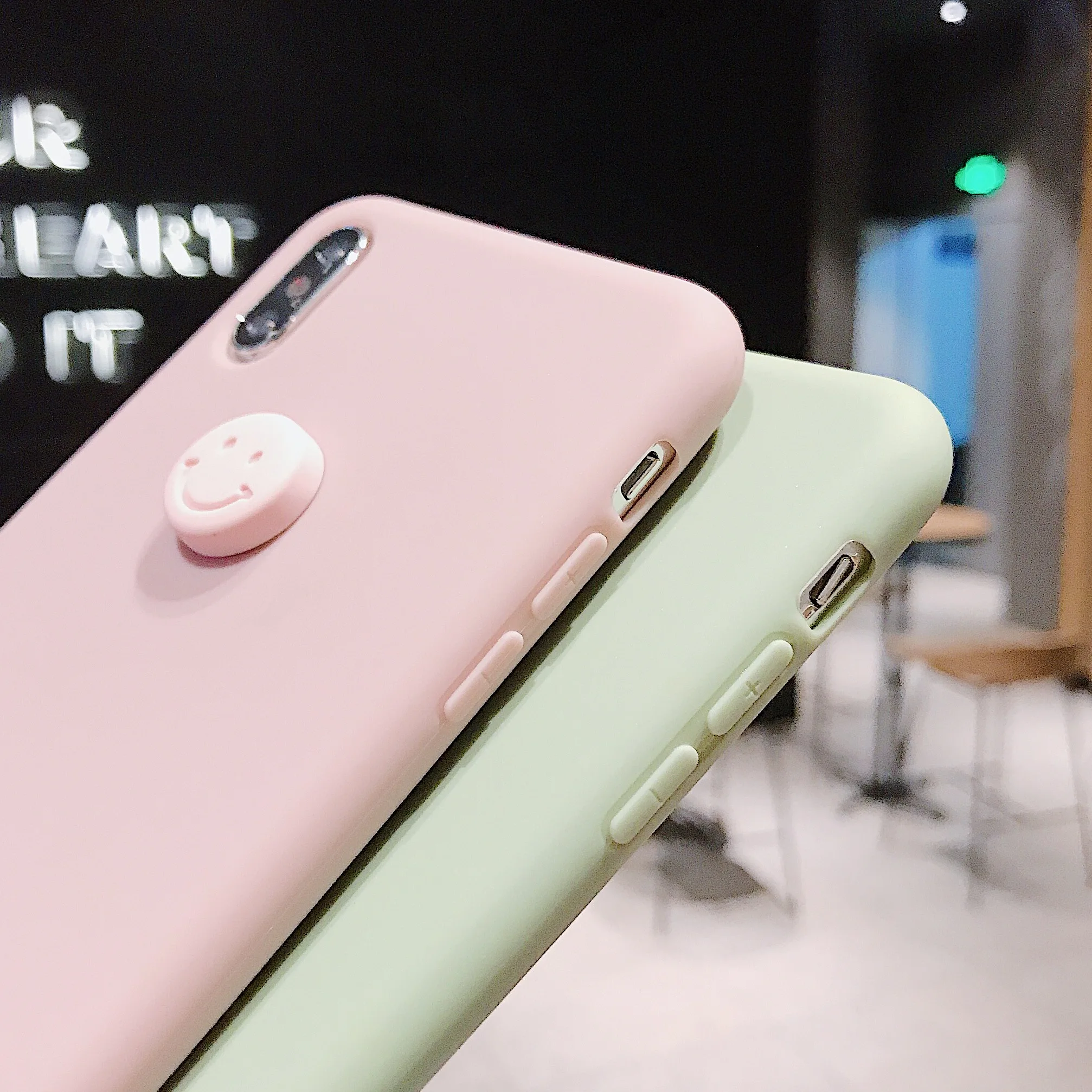 3D Smile Phone Cases For iPhone XR Case Cover Silicone Coque 6 6S 7 8 Plus 7Plus X XS Max Fundas Etui |