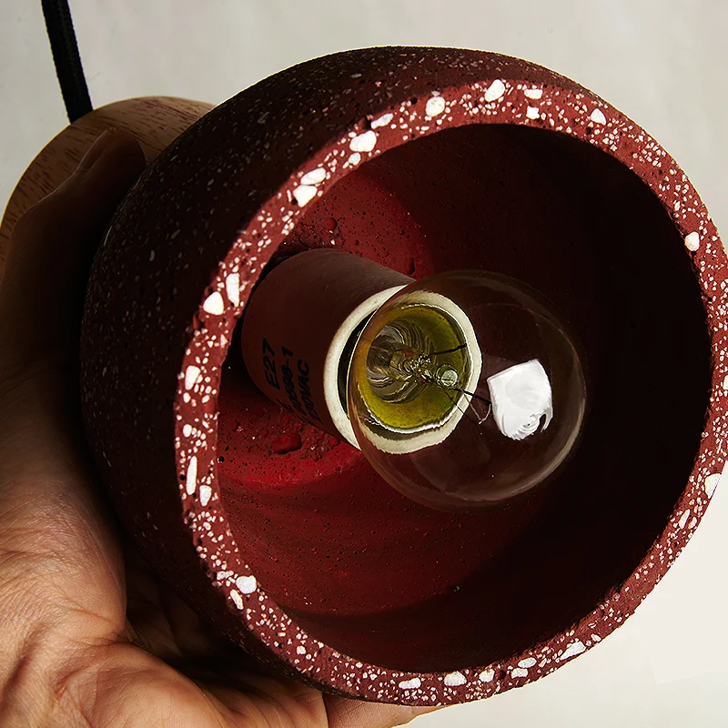 Подвесной светильник из цемента в американском стиле 120 см проволока E27/E26 розетка