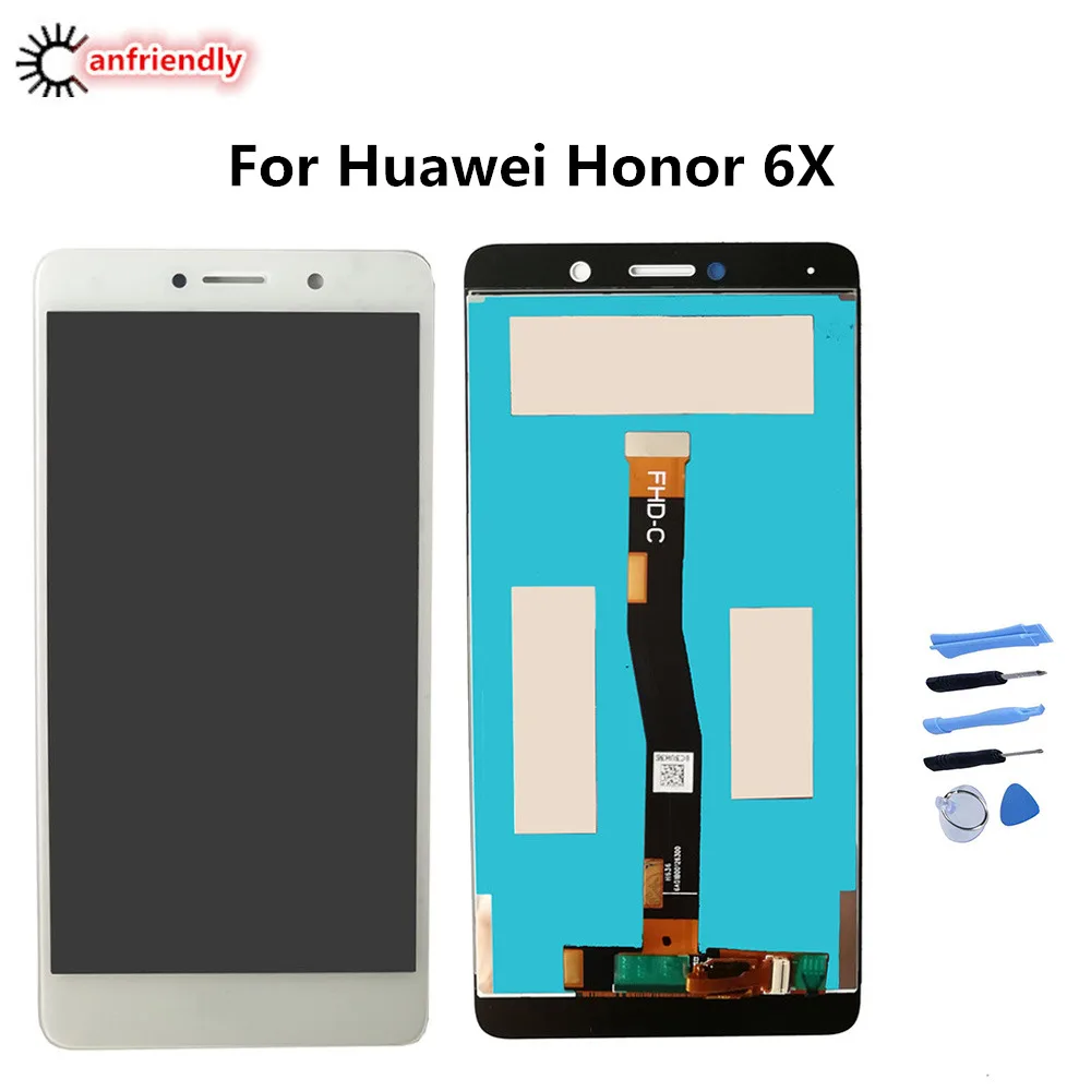 Для Huawei Honor 6X BLN L24 AL10 L21 ЖК дисплей + сенсорный экран дигитайзер с рамкой в сборе для