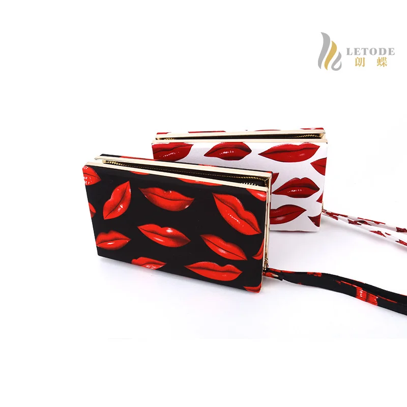 Женская сумка клатч с принтом в виде губ|messenger crossbody bag|evening bagsclutch bag |
