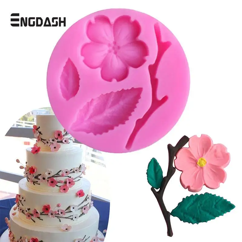 ENGDASH 1 шт. 3D Пищевая силиконовая форма Персиковый Цветок инструмент для украшения