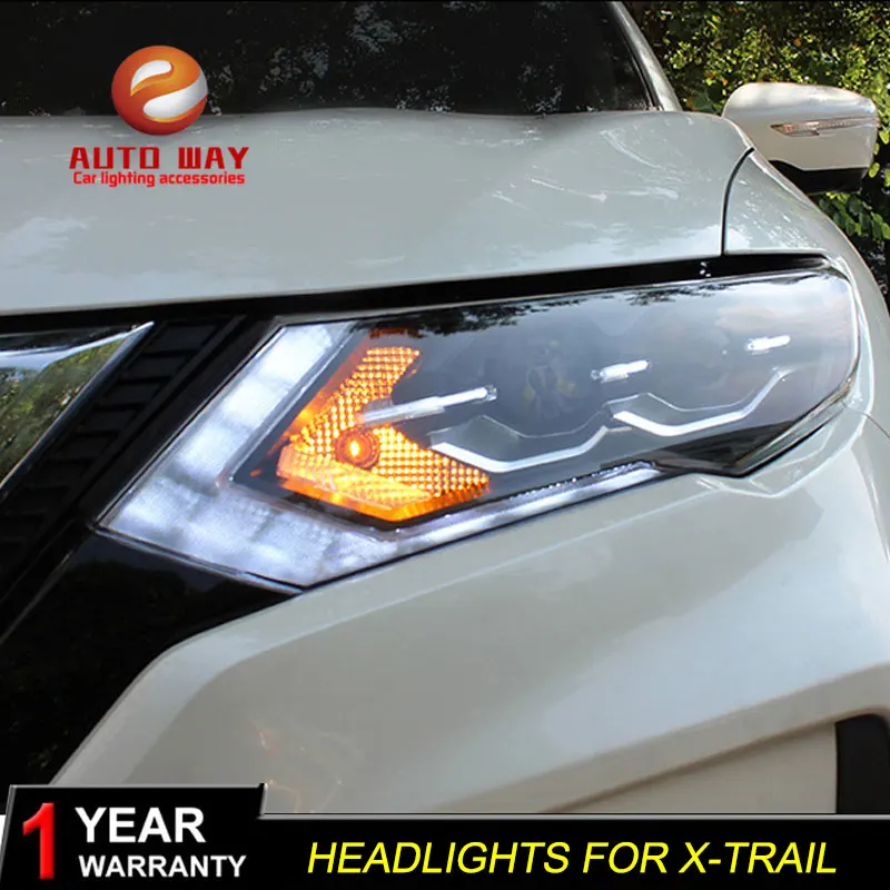 Автомобильный Стайлинг корпус передней фары для Nissan X-trail- фары, светодиодные фары DRL Двойной Луч би-ксеноновая разрядная лампа высокой интенсивности для автомобиля аксессуары
