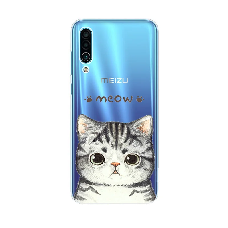 Чехол для Meizu 16Xs мягкий силиконовый цветной защитный чехол с принтом телефона