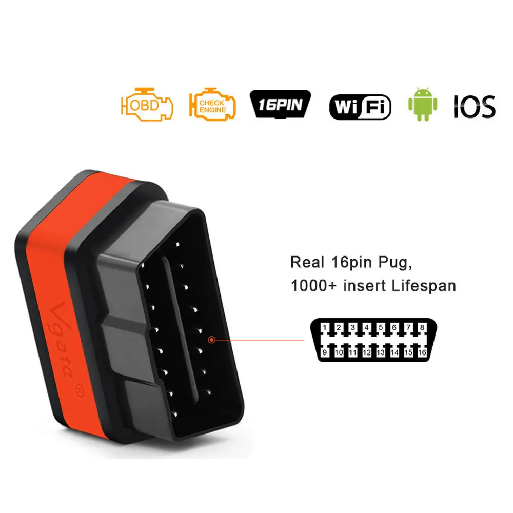 Vgate iCar2 ELM 327 v2.1 obd2 сканер wifi адаптер для диагностики автомобиля для IOS/android obd odb2 диагностический инструмент PK elm327 v1.5