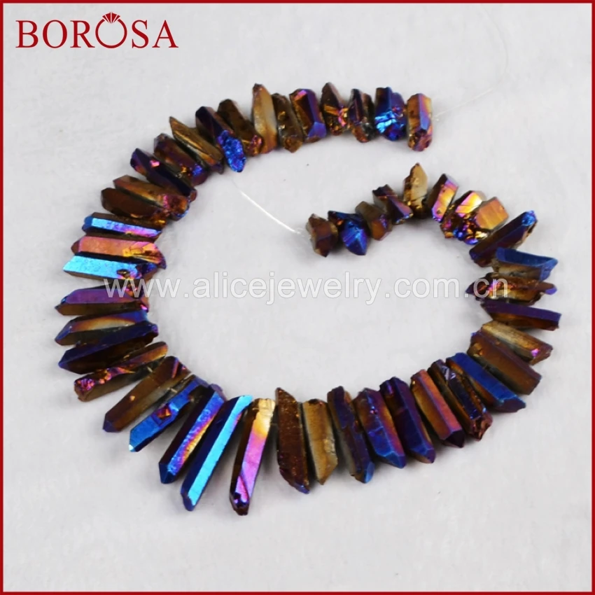 BOROSA 5 нитей Радужный кластер Aura титановый кварцевый кристалл точечный кулон