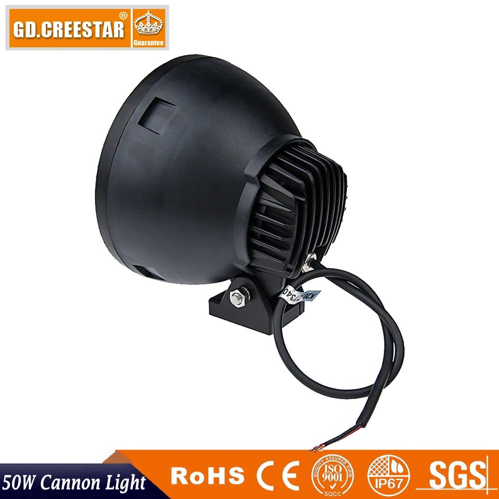 1 шт. 6 7 ''дюйма 50 Вт светодиодный cannon светильник 12V 24V работы дальнего света