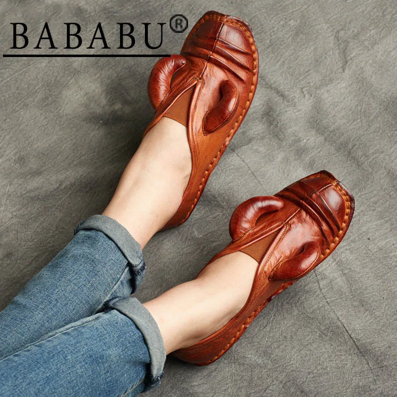 BABABU/брендовая оригинальная женская обувь на плоской подошве в шикарном стиле