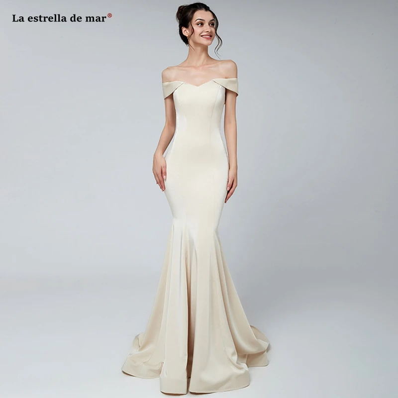 Vestido madrinha2021 Новое атласное с вырезом лодочкой высокий разрез сексуальное
